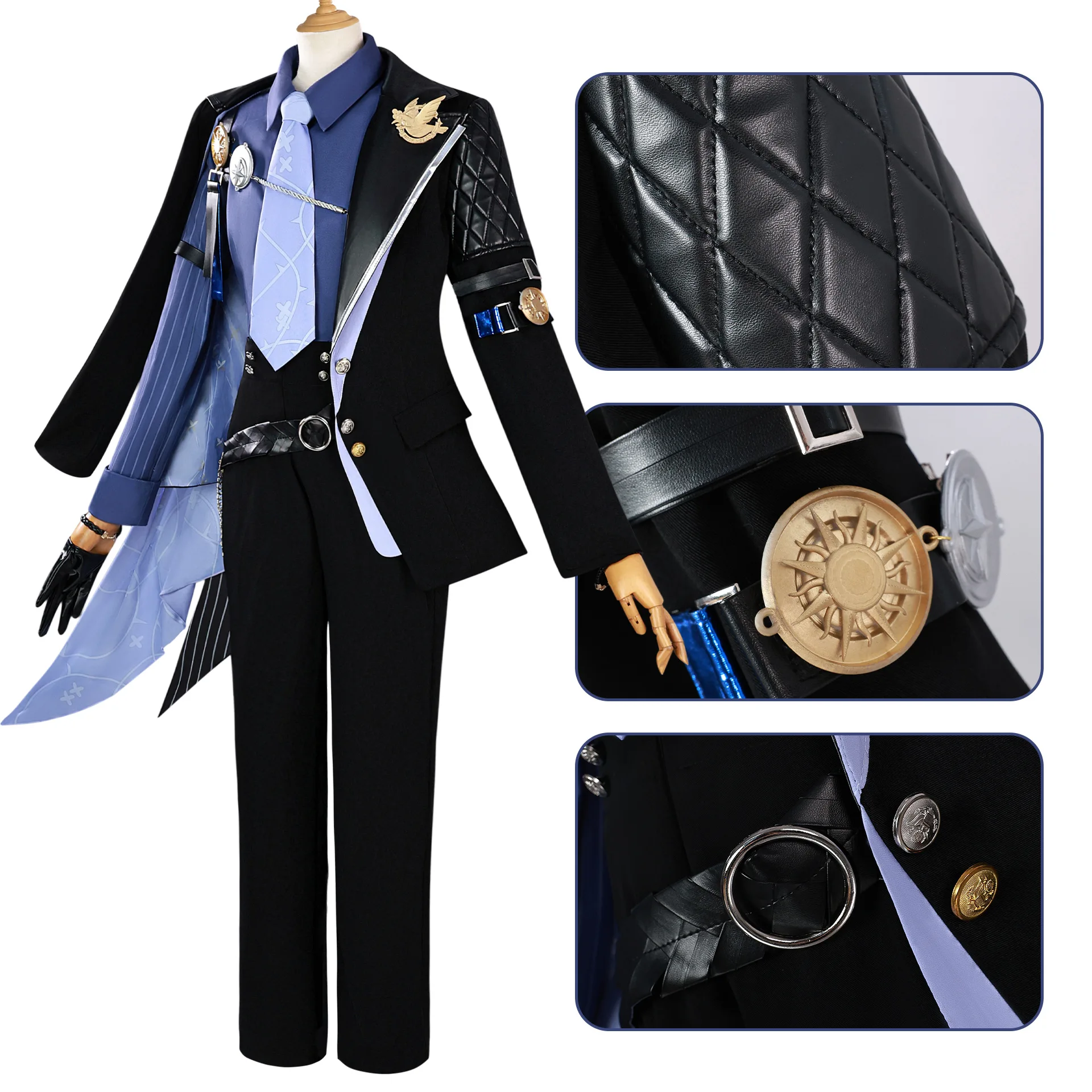 Zenless Zone Zero Hugo Cosplay Wig Ravenlock Halloween Party Frauen Männer 11 Zenless Zone Zero Hugo Cosplay Wig Ravenlock Halloween Party Frauen Männer 2