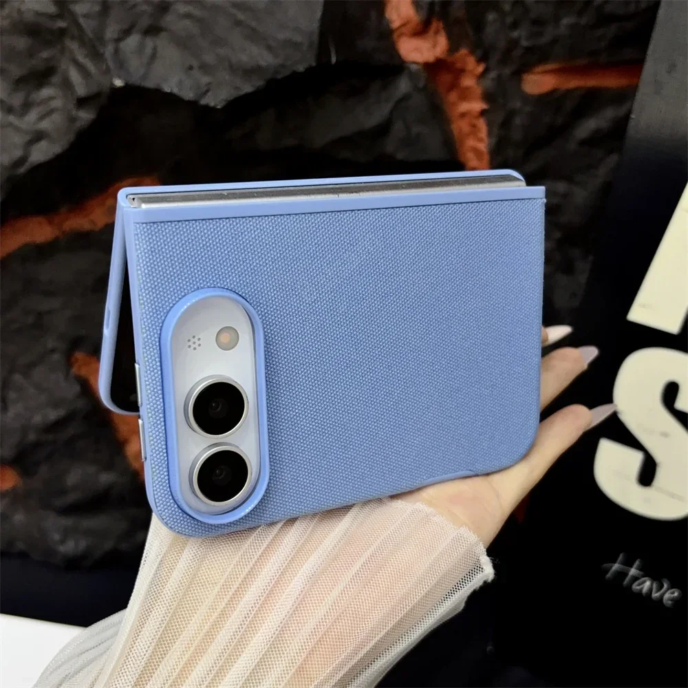 Premium Woven Texture Magnetic Fold Case - Shockproof Protective Cover with Magsafe Compatibility