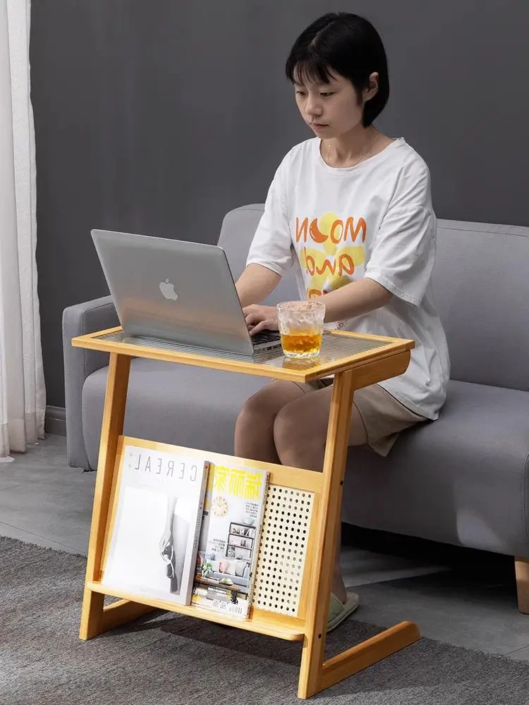 Side Table Small Coffee Table Bedside Sofa Side Cabinet Changhong Glass Square Tea Mini Corner