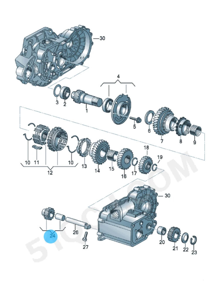 BOICY Reverse Idler Gear 20 Teeth For VW Golf Caddy Bora Inca Cordoba Ibiza/ST Leon Toledo A3/S3 020311501B 02K311501B 013311501