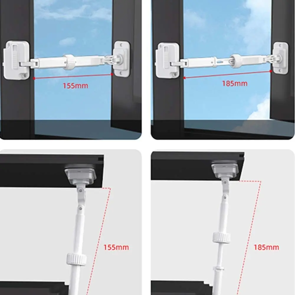 Limitador De Ventana Abatible - Acero Inoxidable, Ajustable (16.6cm), Seguridad Infantil