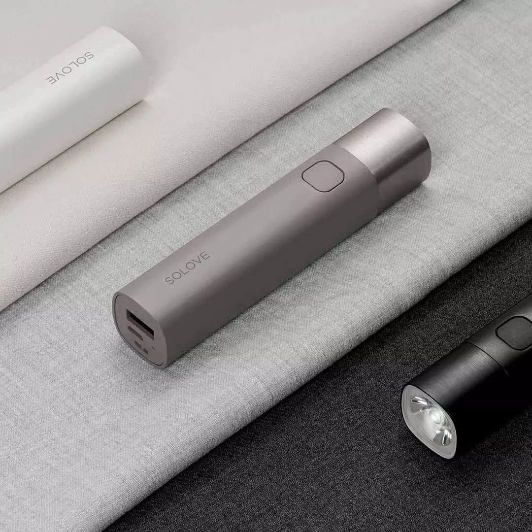 Original SOLOVE X3 LED Flashlight 3000mAh Mobile Power USB Multi-function Brightness Torch Power Bank Portable Lighting led flashlight,led flashlights,led torch light