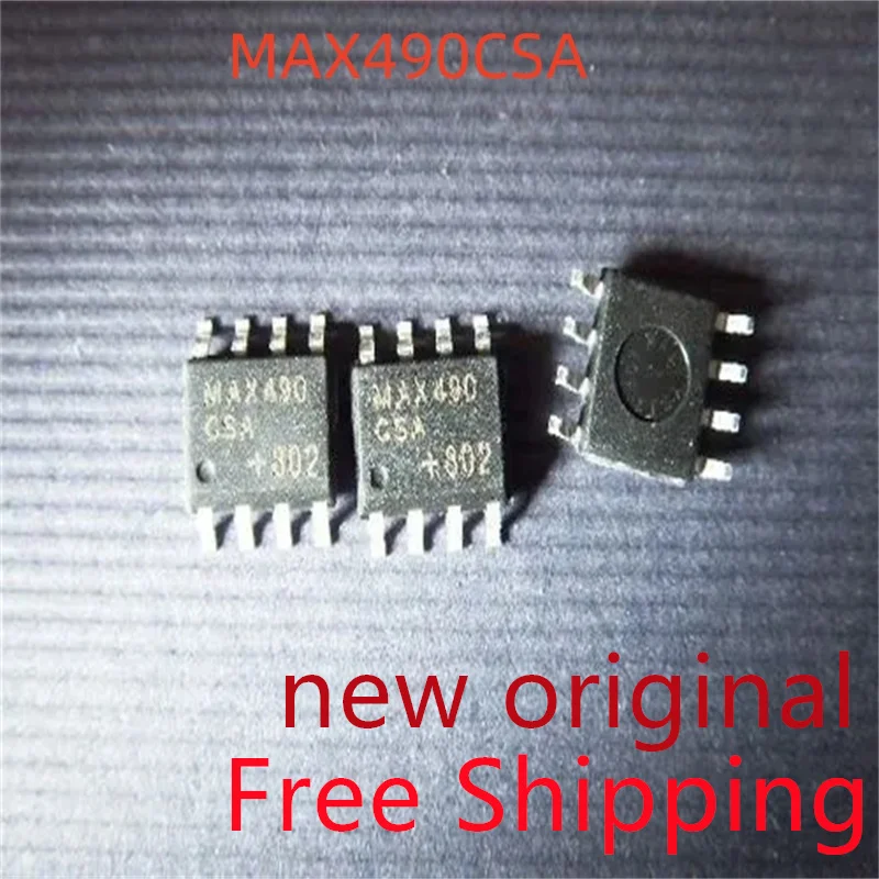 

Free Shipping 10piece MAX490CSA MAX490ESA MAX490 Low-Power, Slew-Rate-Limited RS-485/RS-422 Transceivers SOP-8