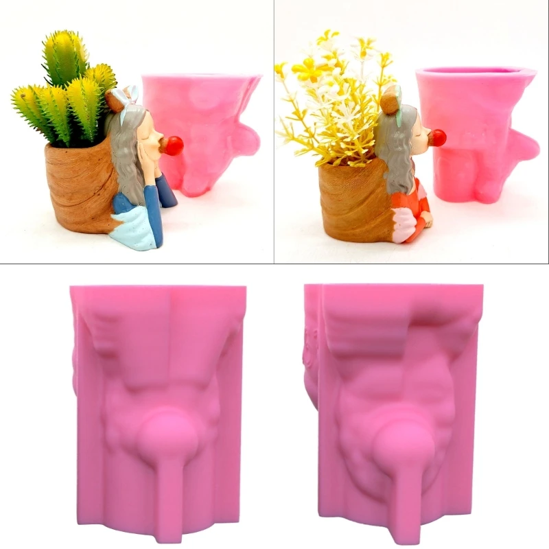 

Pen Holder Silicone Mold Diy Succulents Concrete Flower Pot Plaster Cement Mold DropShip