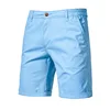 Summer Mens Beach Shorts Solid Basic Cotton Tight Casual Suit Pants Large Size Straight Tube Slim Fit Sweatpants Men Clothing 4