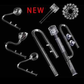 유리 파이프 백합 양귀비 작약 스핀 표면 스키머 유입 유출, 수족관 수초 탱크 필터, ADA 품질 미니 나노, 13mm, 17mm