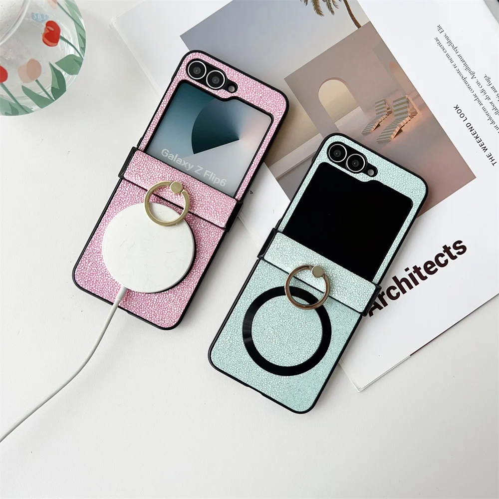Magnetic Stand Shockproof Case with Magsafe Ring Holder and Wireless Charging Support