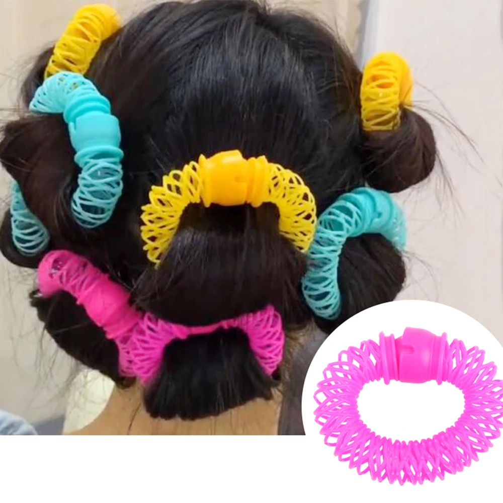 

8pcs No Heat Heatless Hair Curler DIY Magic Spiral Curls Hair Roller Donuts Curlers Wave Formers Hair Styling Tools for Woman