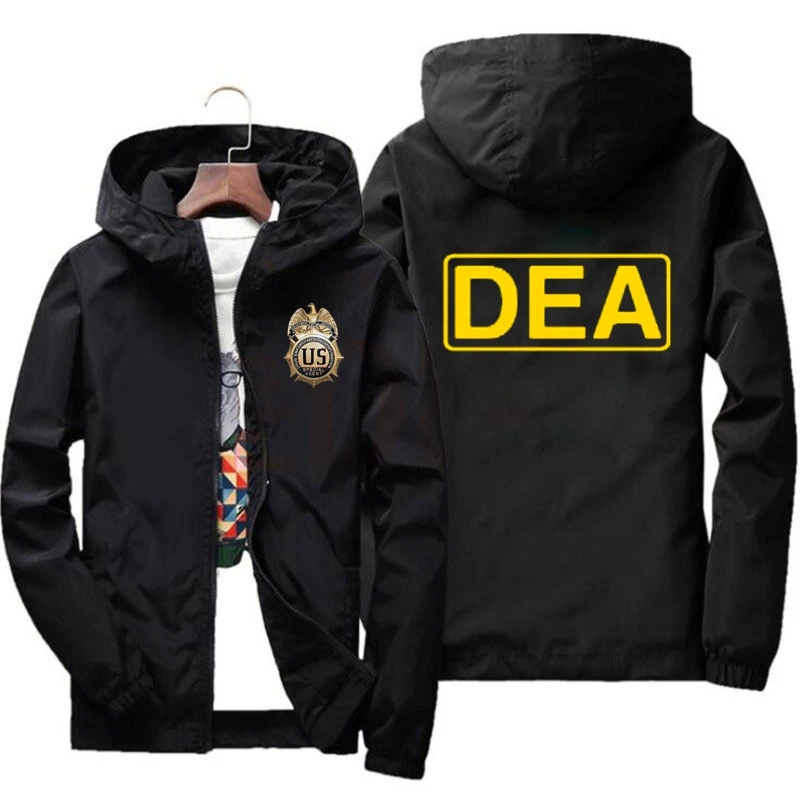 DEA 고품질 남성용 얇은 코트 2024 봄 가을 남성 캐주얼 겉옷 프린트 자켓 윈드 브레이커 코트
