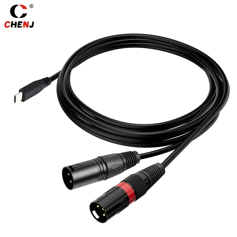 1pcs 1m USB-C- XLR   ̺ -C-2 XLR  º ȭ Ʈ Macbook ׼