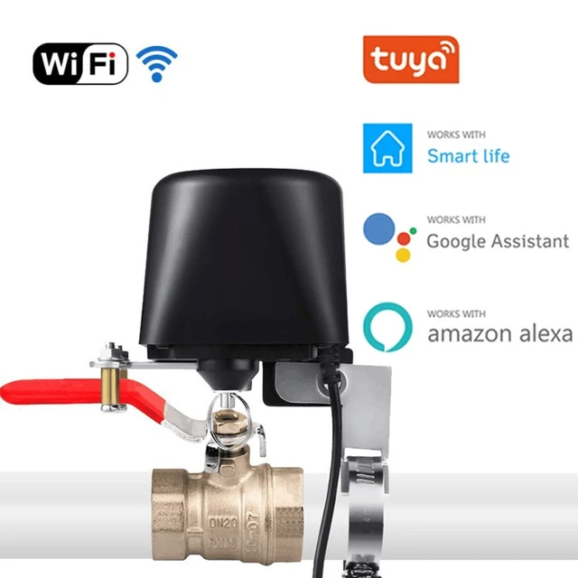 Tuya inteligentne WiFi zawór wody gazowej ręcznie otwarty zawór  inteligentny dom automatycznie wyłącza kontroler wsparcie Alexa Google Home  - AliExpress
