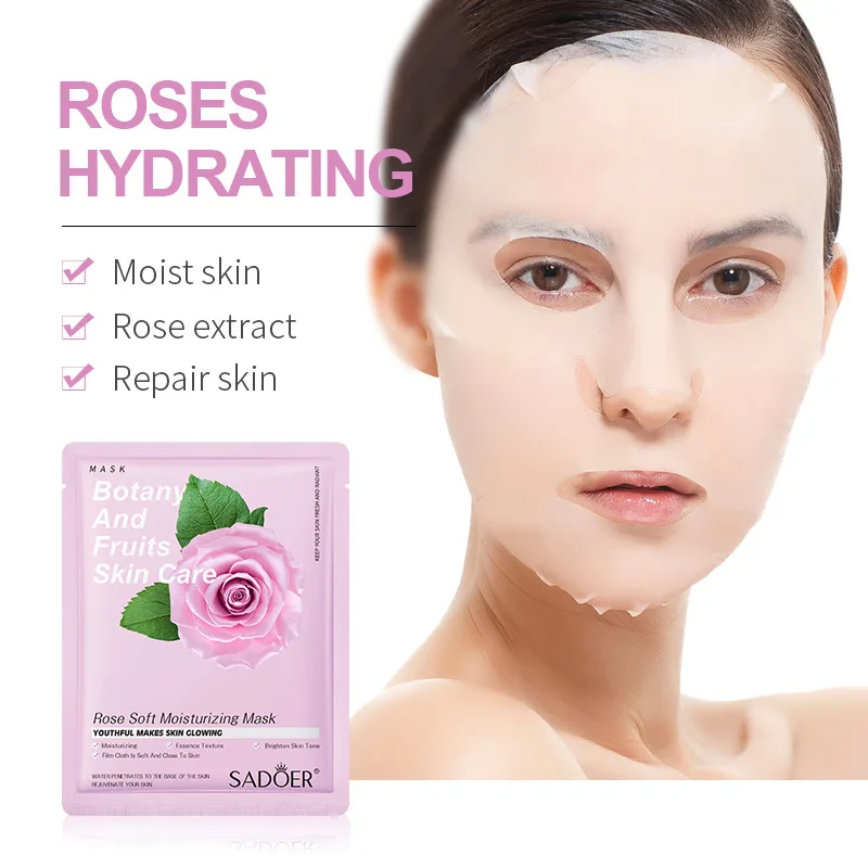 1Pcs Natural Fruit Plant Moisturizing Hydrating Oil Control Brightening Sheet Face Mask Shrink Pores Skin Care Beauty Cosmetics