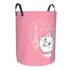 Custom Cute Cat Marie Kitten Cartoon Laundry Basket Collapsible Animals Movies Clothes Toy Hamper Storage Bin for Kids Nursery 2