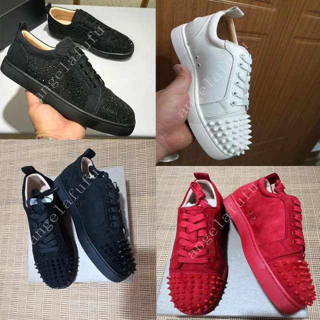 Christian Louboutin Red Bottoms Mens Sneakers  Mens Louis Vuitton Red  Bottom Shoes - Leather Casual Shoes - Aliexpress