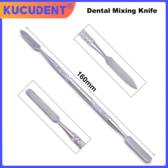 1pc Dental Powder Mixing Knife Sculpting knife Stainless Steel Restorative Double Ended Tool Cement Spatulas Dentist Tools