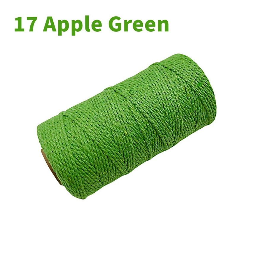 Vibrant 2mm Cotton Macrame Cord for Crafts and Home Decor - 100m Roll