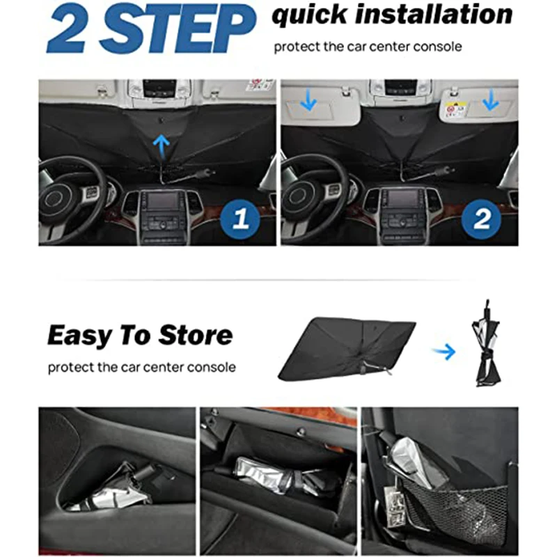 Car Windshield Sunshade Upgrade Auto Parasol Umbrella Type for Window Summer Sun Protection