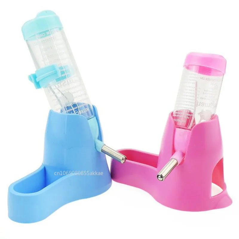 Hamster Water Feeder Hamster Drinker Water Bottle with Holder for Small Animal Pet Plastic Drinking Bottles Water Bottles Drinking Head Pipe Fountain