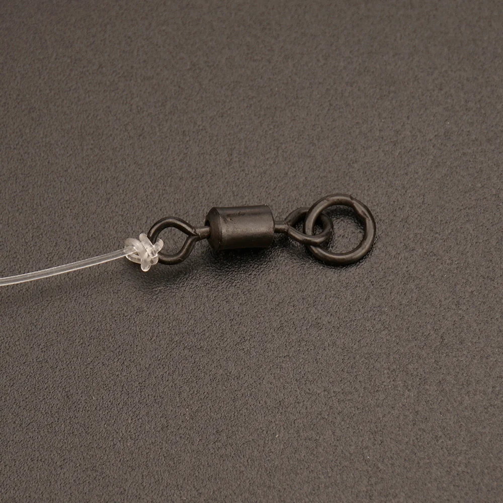 Hirisi 20pcs Fishing Quick Change Solid Ring Swivels Ball Bearing Swivel for Carp Accessories AE044