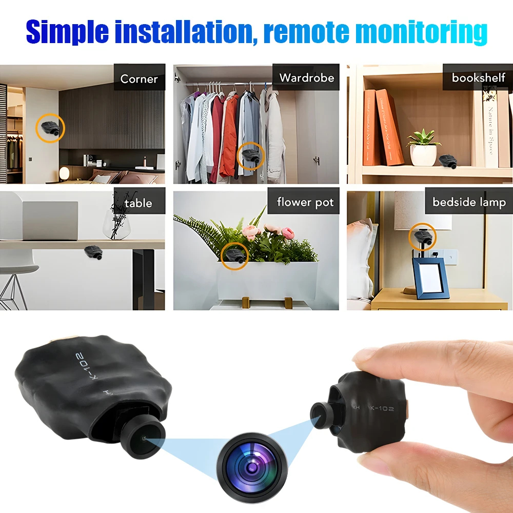 4K WiFi Mini Camera 1080P HD IP Camera DIY Video Recorder Home Security Motion Detection Micro Camcorder with Remote Viewing