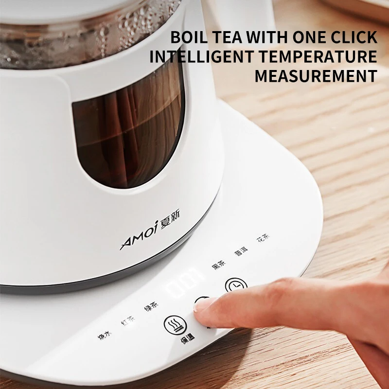 إبريق شاي زجاجي كهربائي ، تخمير شاي أسود ، بخار أو...