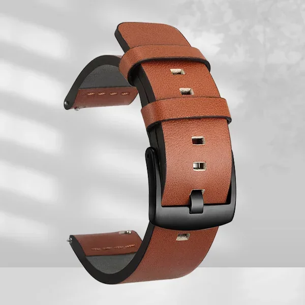 Quick Release Leather Watch Band - 20mm/22mm Strap