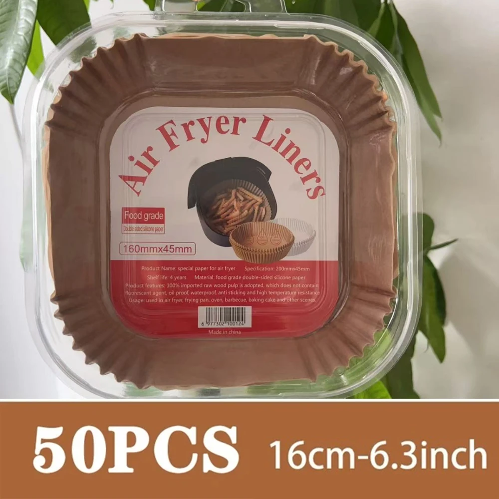 Disposable Non-Stick Oil-Proof Baking Paper Trays for Air Fryers and Ovens (50/100 PCS)