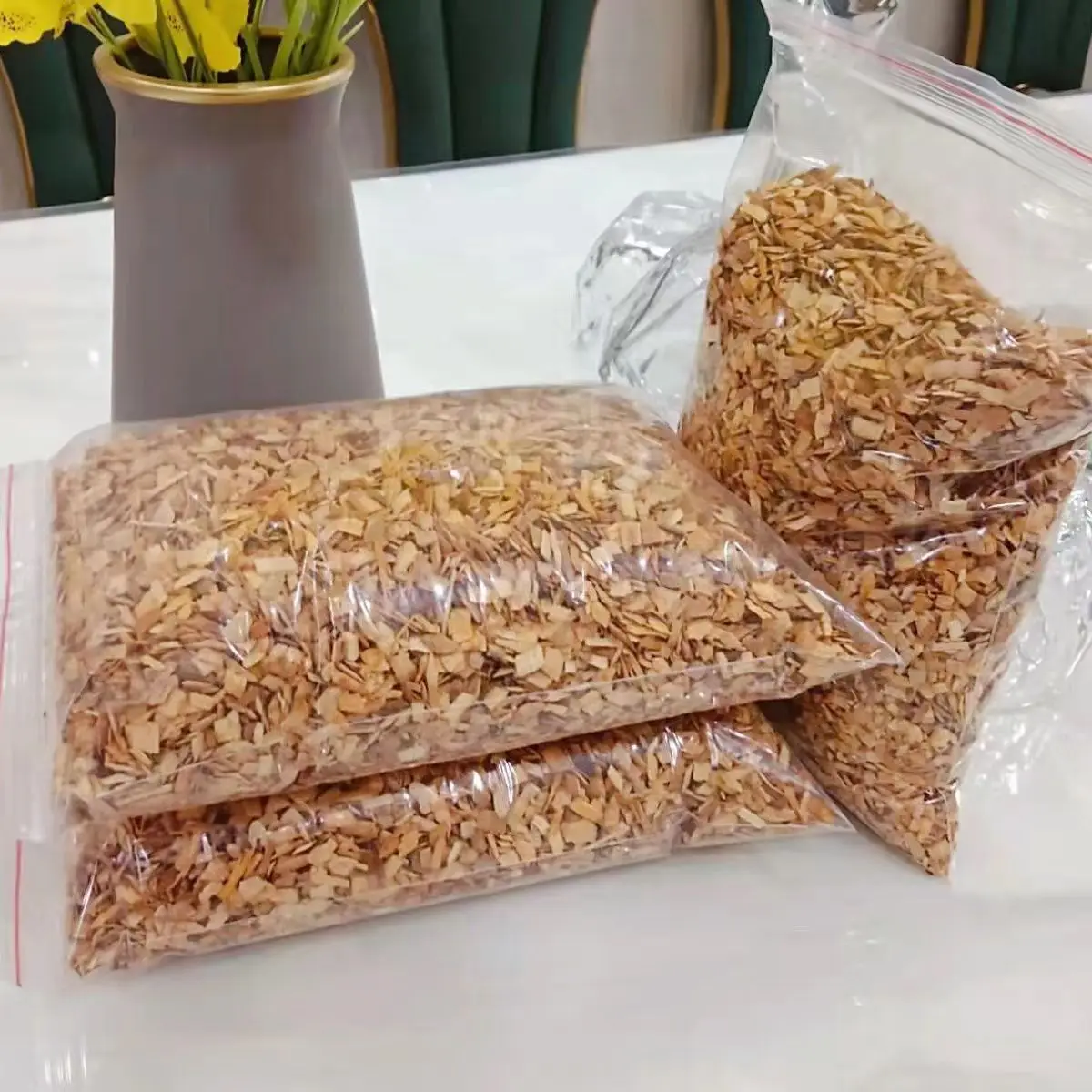 125g/bag Wood Chips Apple Cherry Oak Pecan Outdoor Smoker Fumigation Box Bacon Wood Piece Smoked BBQ Grill Tool Accessories