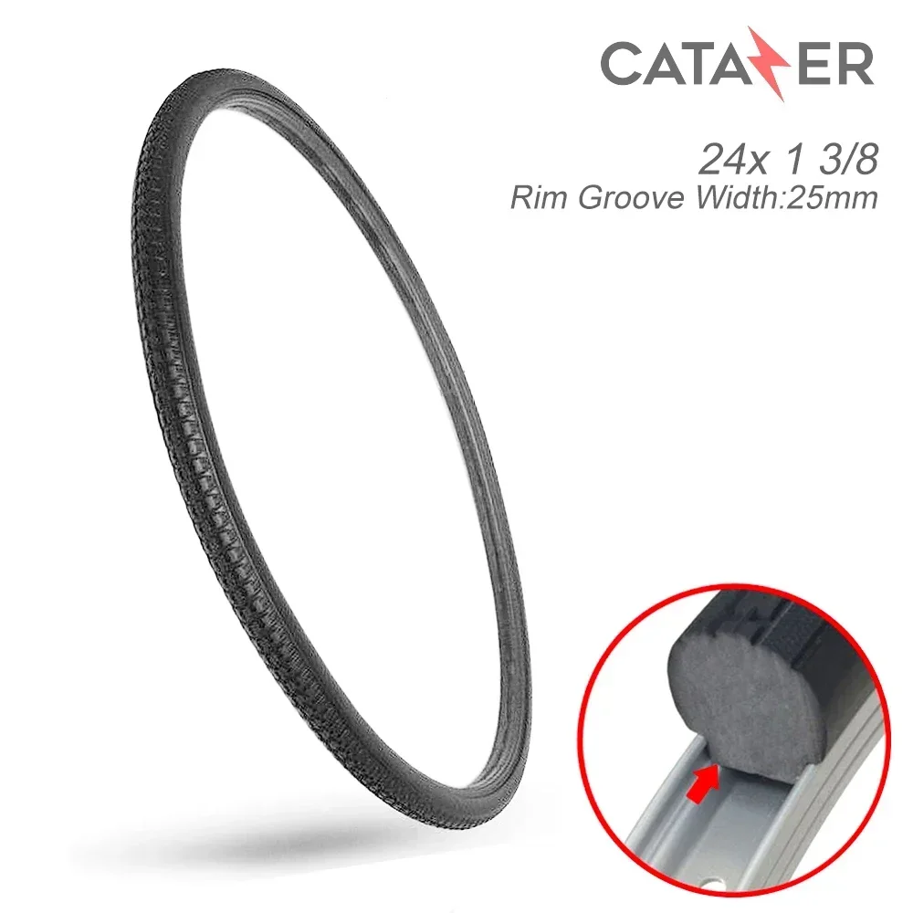 

24inch 24*1 3/8 Bicycle Solid Tire Anti-slip Tubeless Tires BMX Bike Tires 24 X 1.375 Cycling Airless Bike Tyre