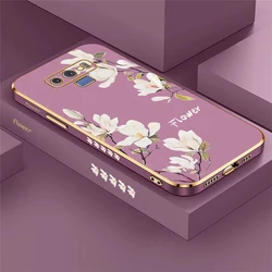 Shockproof Soft Silicone Protective Case with Fashion Flower Pattern Design - Note 20 Ultra (Purple - 676)
