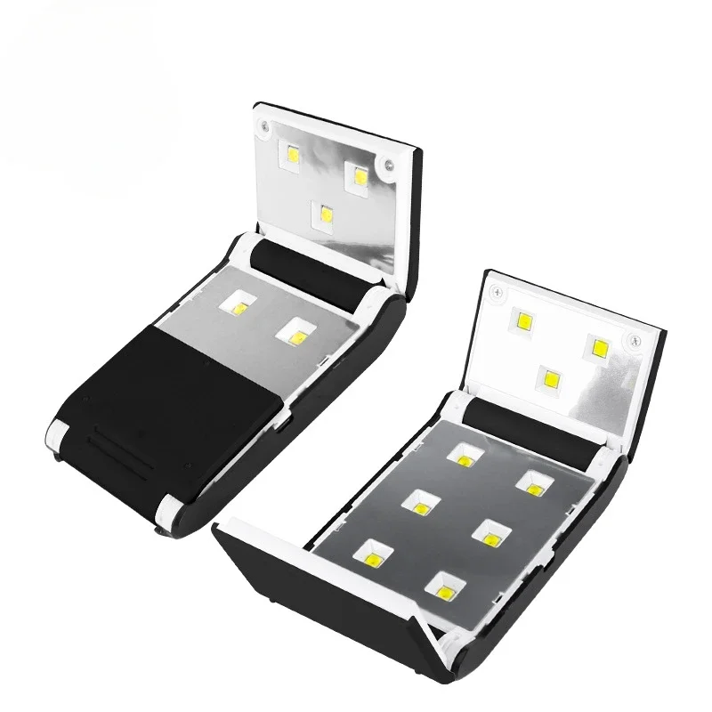 12LEDs Portable UV LED Nail Dryer for Drying Nail Gel Polish Folding Magnetic Attraction Smart Sensor Lamp UV Light for Nails