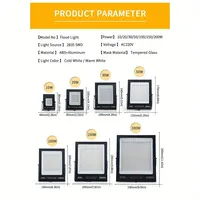 Waterproof IP67 LED Flood Light 10W 20W 30W 50W 100W 150W AC 220V Garden Projector Outdoor Lighting Spotlight Wall Floodlights 2