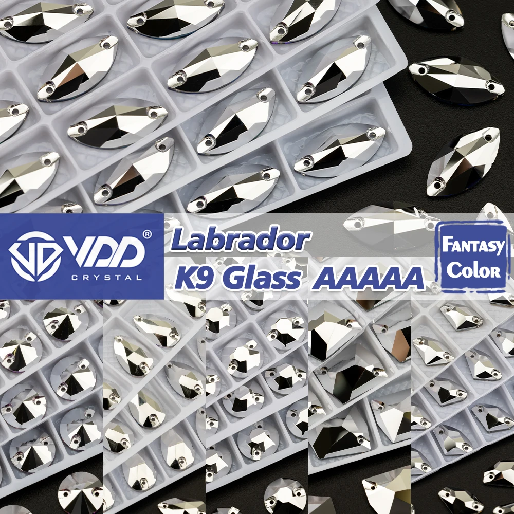 VDD S267 Labrador Fasze AAAAA Top Qualität K9 Glas Nähen Auf Strass Kristall Nähen Flatback Steine Für Kleidung Hochzeit Kleid