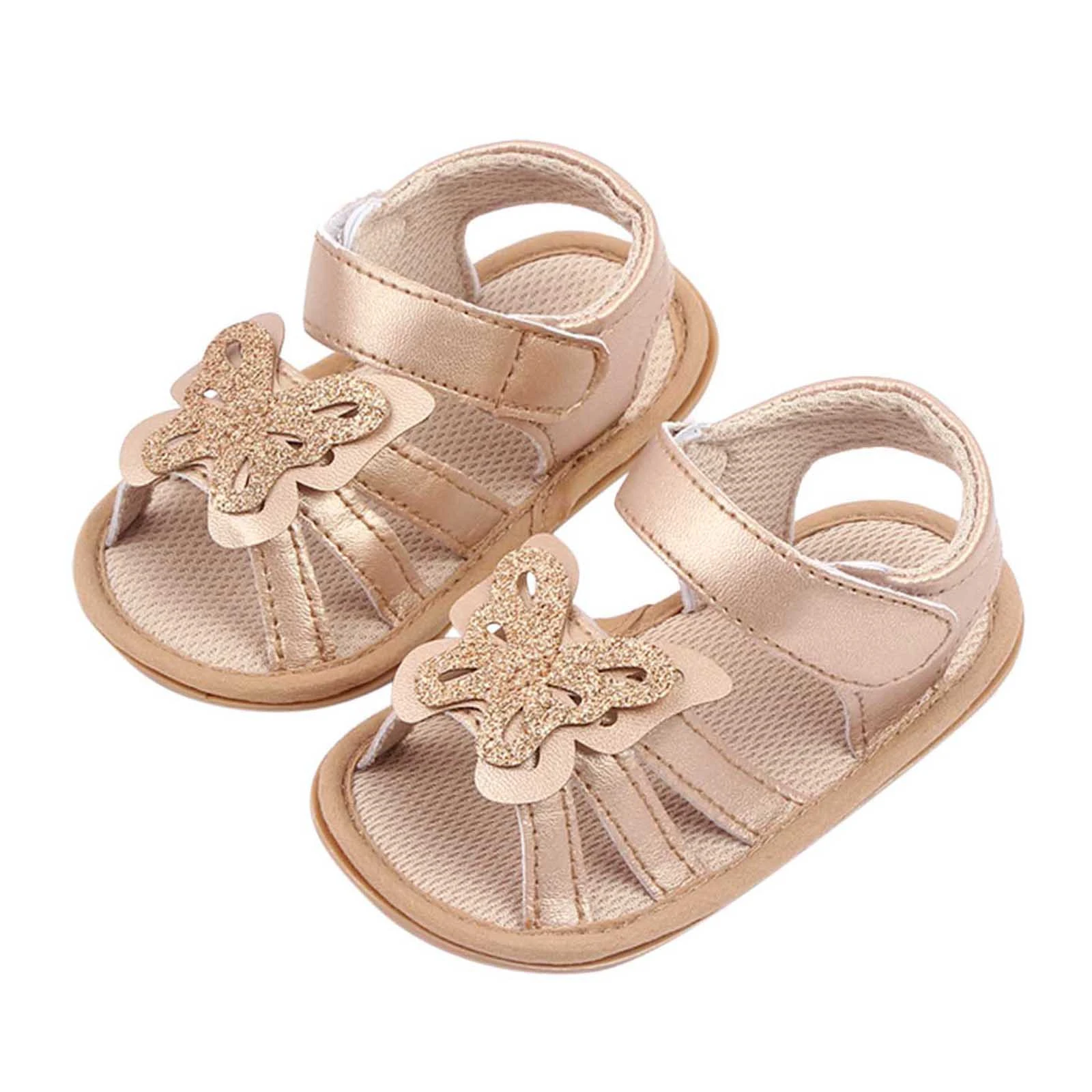 Sandalias para niñas pequeñas, primeros zapatos para niñas recién nacidas, suela suave para interiores, sandalias infantiles mariposa, zapatos de playa de verano| | AliExpress