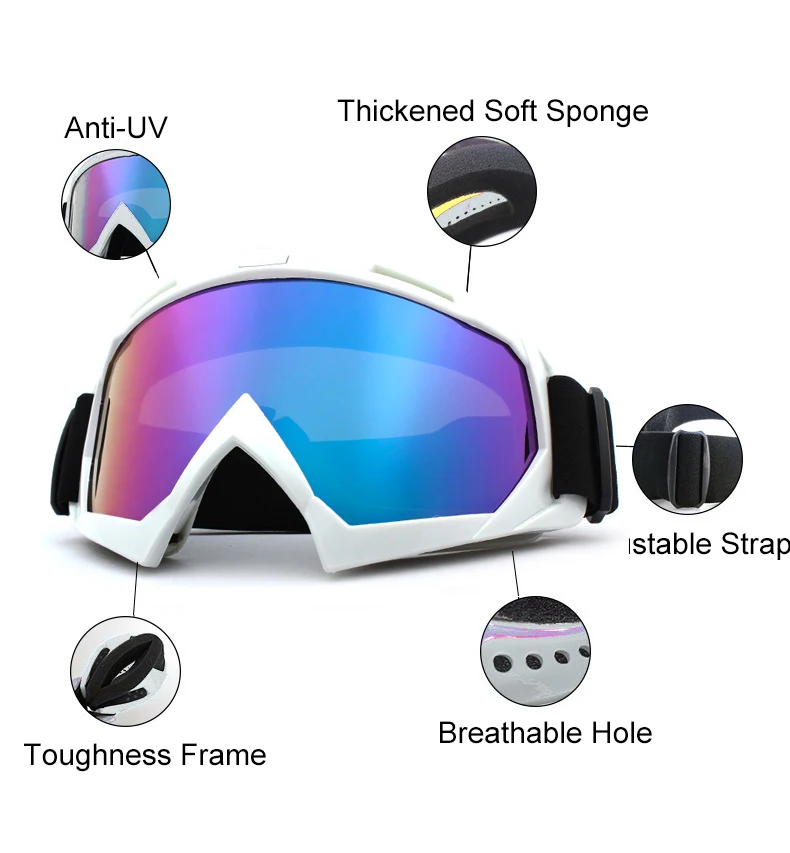 Skiing Goggles Windproof Cycling Motorcycle Goggles Winter Anti-Fog Snowboard Ski Glasses Ski Mask Tactical Goggle Sunglasses 3
