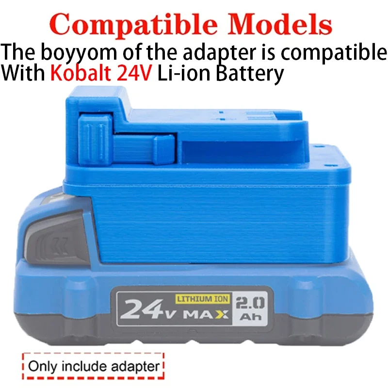 Milwaukee 18V 리튬 이온 도구용 어댑터/컨버터-Kobalt 24V 리튬 이온 배터리 어댑터/컨버터 전동 공구 액세서리