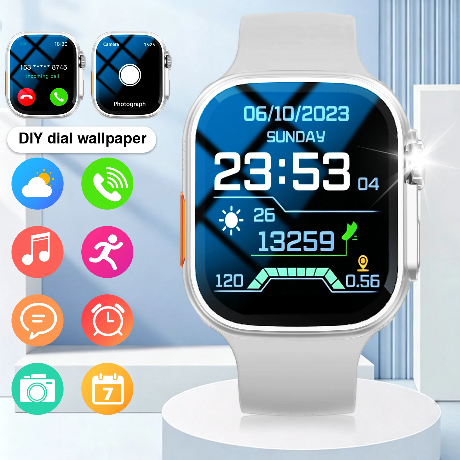 2026 New Full-Touch High-Definition Men'S and Women'S Sports Smartwatch Features, Wireless Dialing, Answering Calls, Motion Tracking, Music Control.Suitable for Android & Iphone