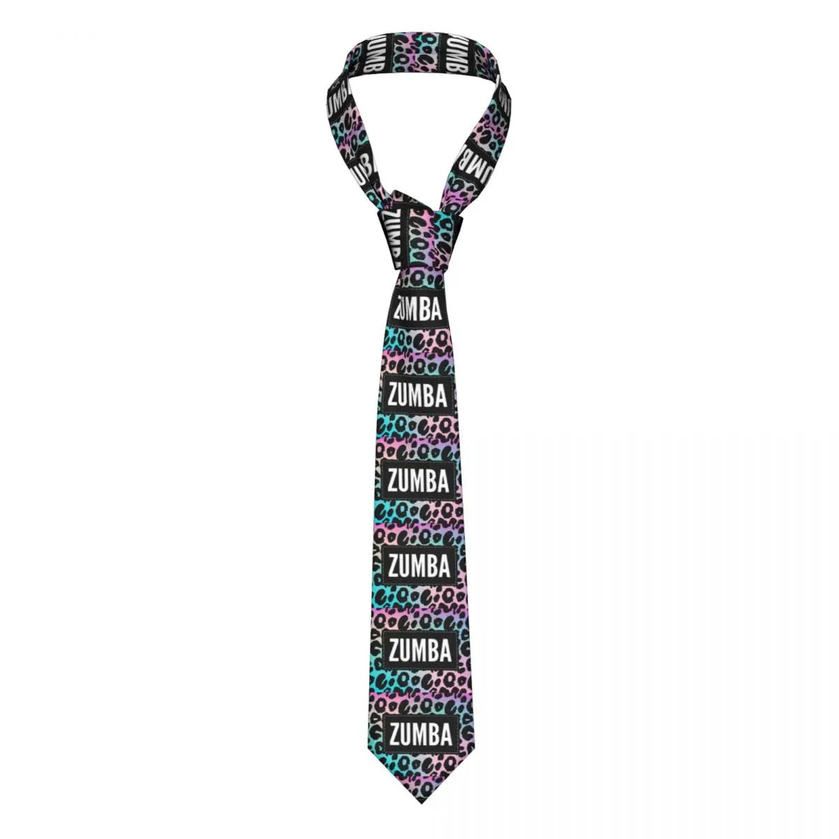 

Leopard Zumba Necktie Men's Personalized Silk Fitness Neck Ties for Office