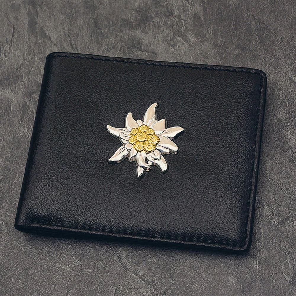

Немецкий кожаный бумажник Edelweiss с изображением горных войск