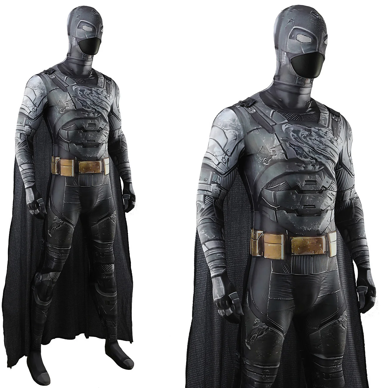DC-Inspired Batman Cosplay Bodysuit for Adults and Kids