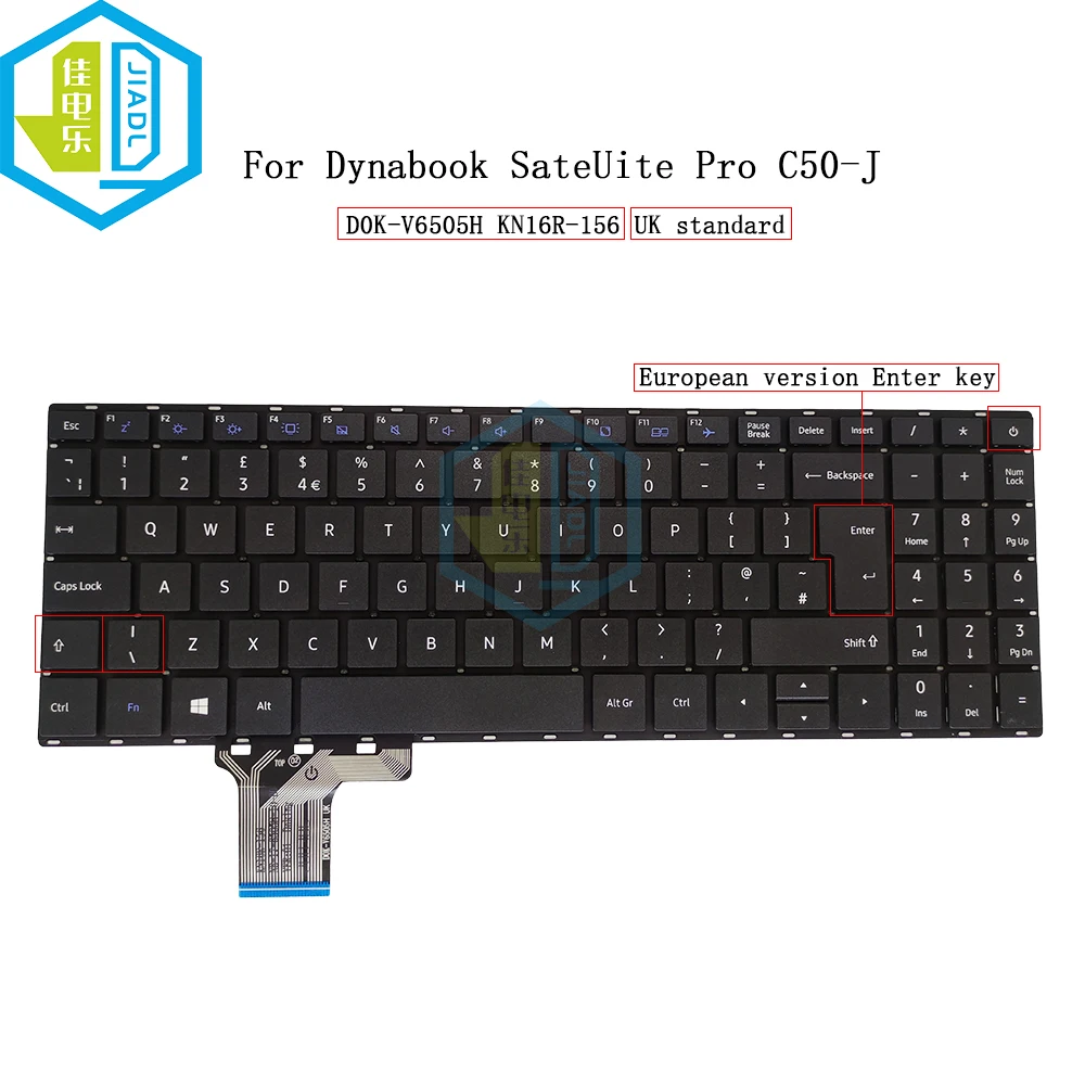 Hebrew UK GB Notebook Keyboard For Dynabook Toshiba Satellite Pro