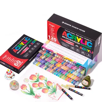 Brush Tip Acrylic Markers 1