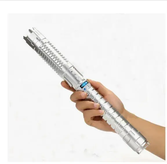 

Blue Laser Torch Hight Powerful 450nm Burning 500000m Focusable Laser Light Pointer Flashlight Burn Match Candle Lit Cigarette