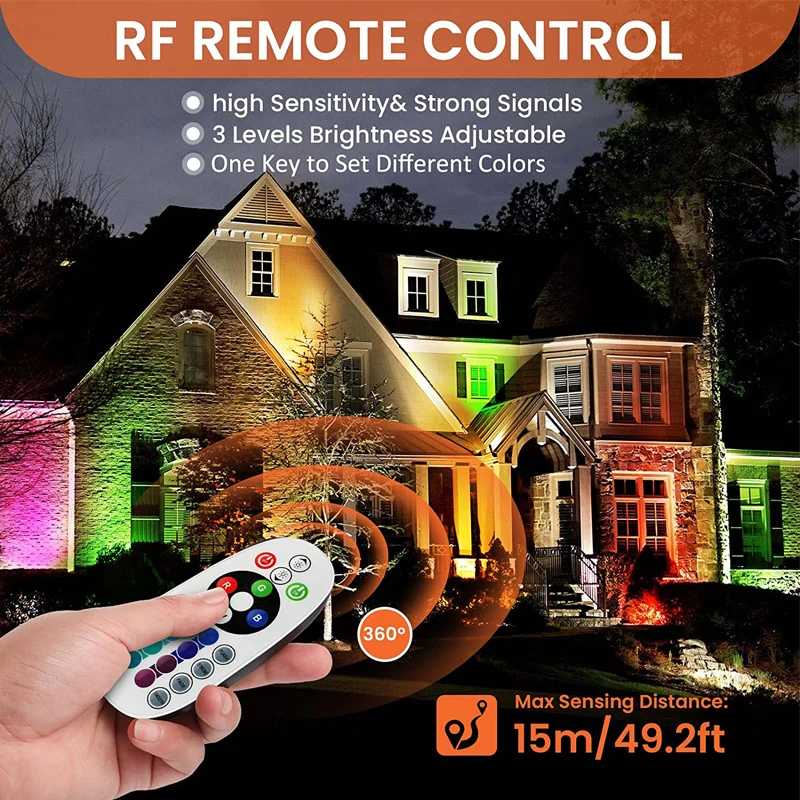 Description Picture 5 of itemLED Lawn Lamp RGB Warm White Underground Light 6W 12V Waterproof IP65 Outdoor Spotlight for Ground Deck Step Stair Garden Tree