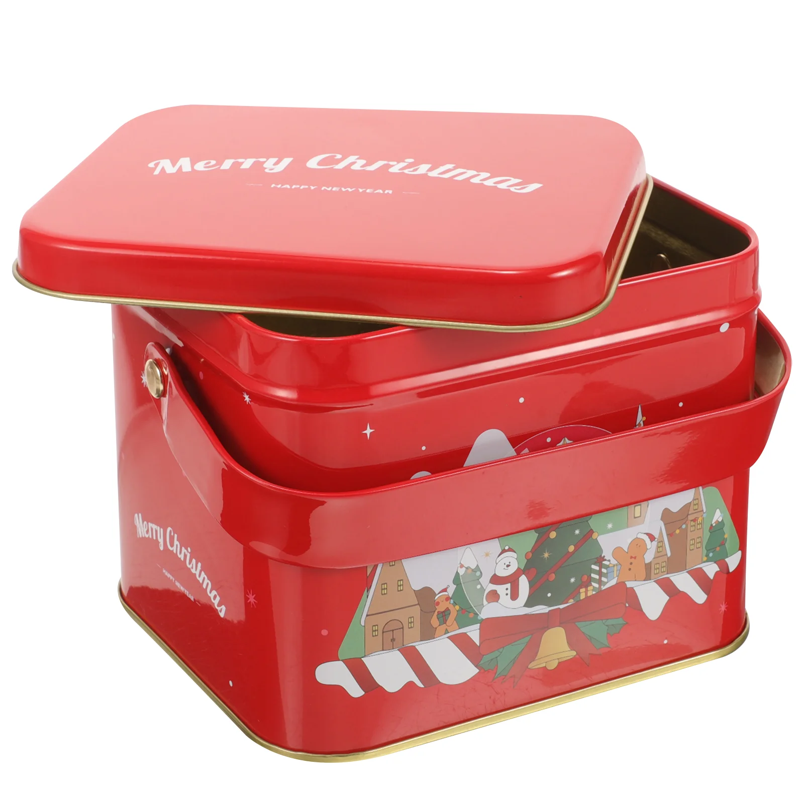 

Christmas Iron Box Cookie Container Chocolate Tea Snacks Treat Small Gift Box Piggy Bank Shaped Storage Box Xmas Party Supply
