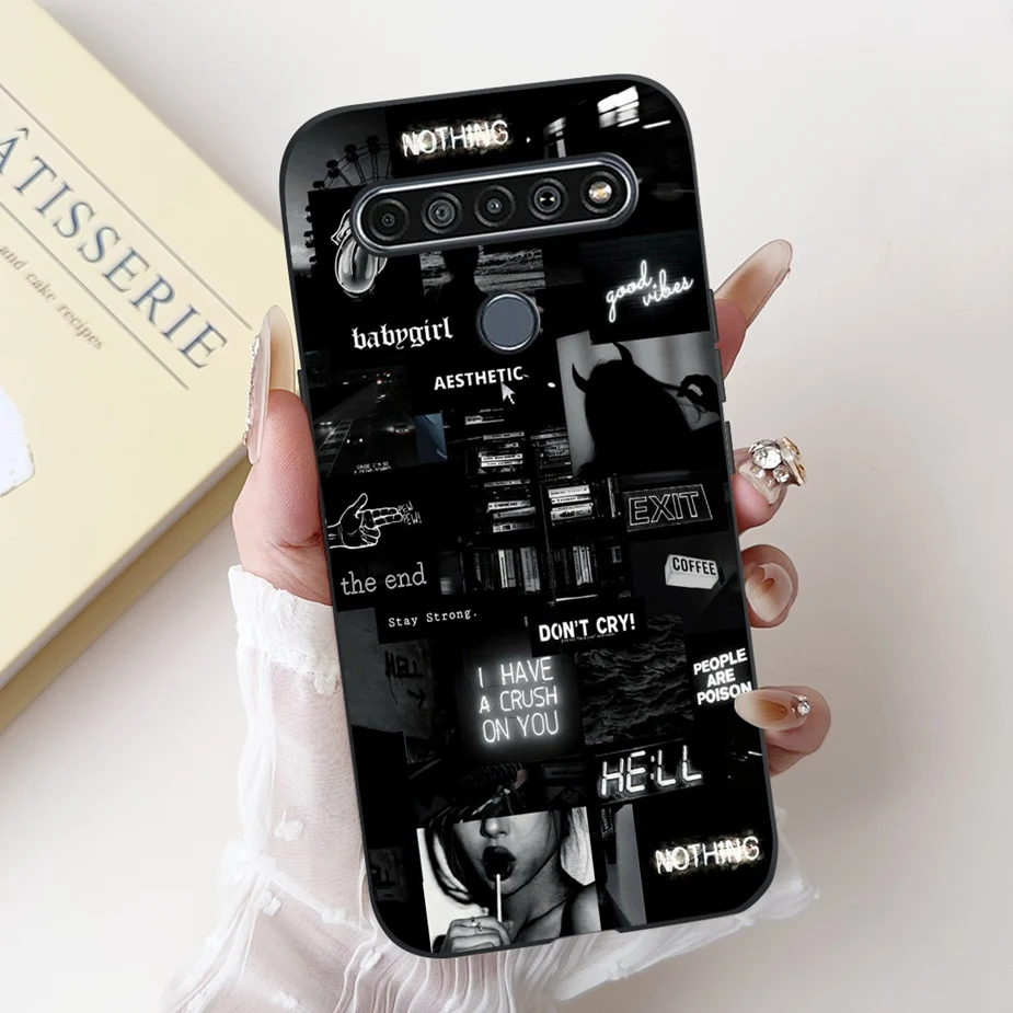 Cute Letters Cartoon Soft TPU Matte Phone Case Cover