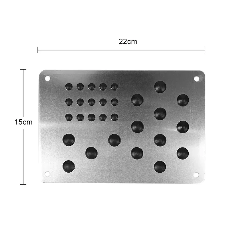 Aluminum Alloy Car Floor Mat Carpet Thick Aluminiun Heel Plate Pedal 22x15cm Auto Styling Sticker Cover Car Accessories