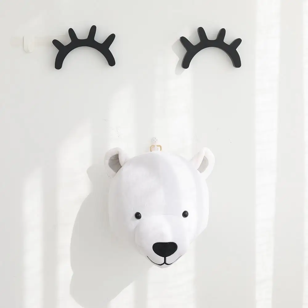 Plush Head Elephant Unicorn Deer Wall Hangings For Baby Bedroom Nursery Childhood Room Decor Kids Stuffed Animal Toys