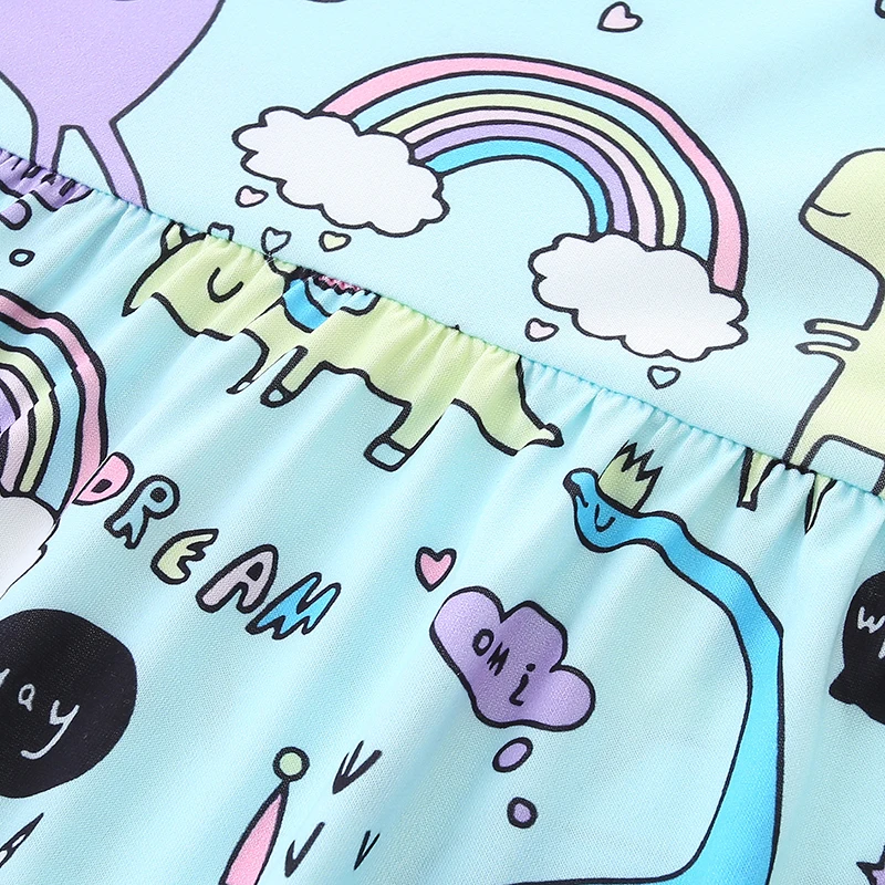 Kids Clothes Children's Clothing Baby Girls Skirt 2025 Summer Cotton Cartoon Flowers Dresses