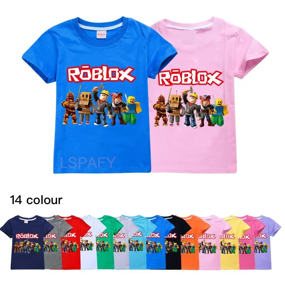 Kids Roblox Printing 3D Casual Summer T-Shirt Boys Girls Short Sleeves  Print Splicing T-shirt O-neck Sport Boys Girls Tops - AliExpress